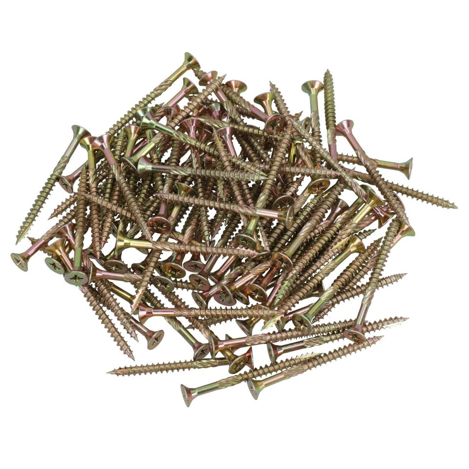 image 1 of Countersunk Wood Screws 5.0 x 60mm Serrated Edge Prevent Splitting PZ2 100pc