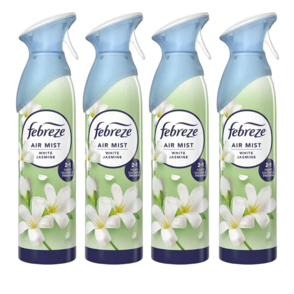 Febreze White Jasmine Air Freshener Spray 185ml 4 Pack