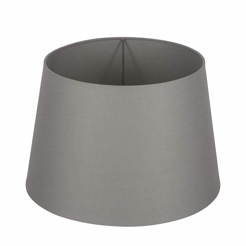 image 1 of 30cm Grey Tapered Poly Cotton Shade for Table Lamps