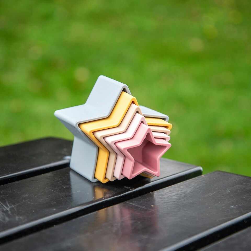 image 1 of SiliSoft® Star Stacking Cups (Earth) Multi