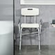 image 8 of HOMCOM Aluminium Shower Chair with Backs and Arms, Height Adjustable Shower Seat with Removable Padded Cushion, Bath Stool for Seniors, Disabled, Pregnant, White