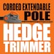 image 9 of Terratek 550W 2.5m Electric Long Reach Hedge Trimmer | Grey | Grey | 1