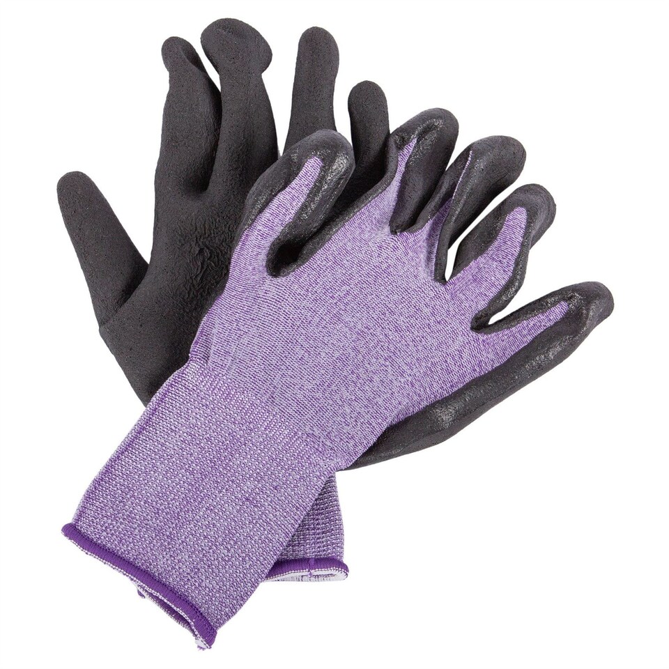 Blackspur Ladies PVC-Coated Work Gloves - M - Purple