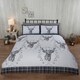 image 2 of Angus Stag Brushed Cotton Bedding Set Grey | Double