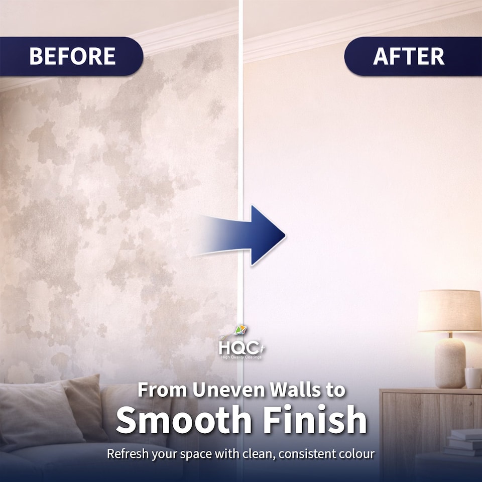 image 1 of HQC Vinyl Matt Emulsion Paint - Matt Finish for Interior Walls & Ceilings - Magnolia - 2.5L