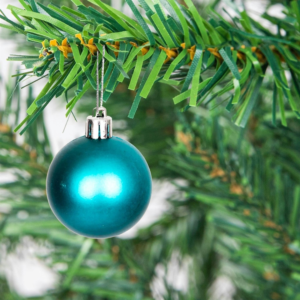 image 1 of Baubles Teal Blue 5cm, 18pcs Set