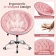 image 6 of Yaheetech Tufted Leisure Office Chair  Adjustable Height Pink
