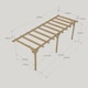 image 4 of Wall Mounted Garden Pergola 3 Posts - Wood - L240 x W720 x H270 cm - Light Green
