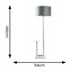 image 5 of ValueLights Tavel Brushed Chrome Floor Lamp Grey Velvet Chrome Shade