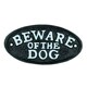 image 1 of Beware of the Dog Black Cast Iron Sign Plaque Door Wall House Gate Post Garden
