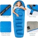 image 5 of Mummy Sleeping Bag 3 Season Waterproof Adult Single Outdoor Camping Trail | Blue | Single | 1