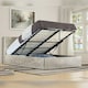 image 2 of 3ft Single Crushed Velvet Gas Lift Ottoman Bedframe in Cream