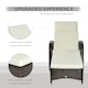 image 4 of Outsunny Adjustable Wicker Rattan Sun Lounger Recliner Chair Brown