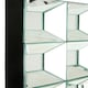 image 3 of Interiors by Premier Multi Glass Bevelled Wall Mirror, Contemporary Geometric Mirror With 24 Mirrored Glass Squares, Black Frame Silver