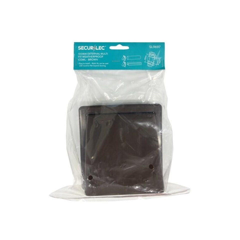 Securlec Cowl Air Vent | Brown | Brown | 100mm | 1
