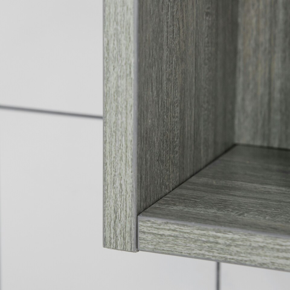 image 1 of kleankin Bathroom Cabinet Wall Mounted Mirror Adjustable Shelves