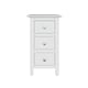 image 5 of Palma 3 Drawer Bedside Cabinet Pure White