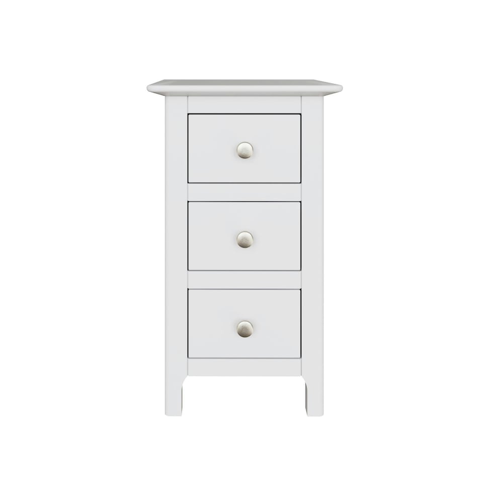 image 1 of Palma 3 Drawer Bedside Cabinet Pure White