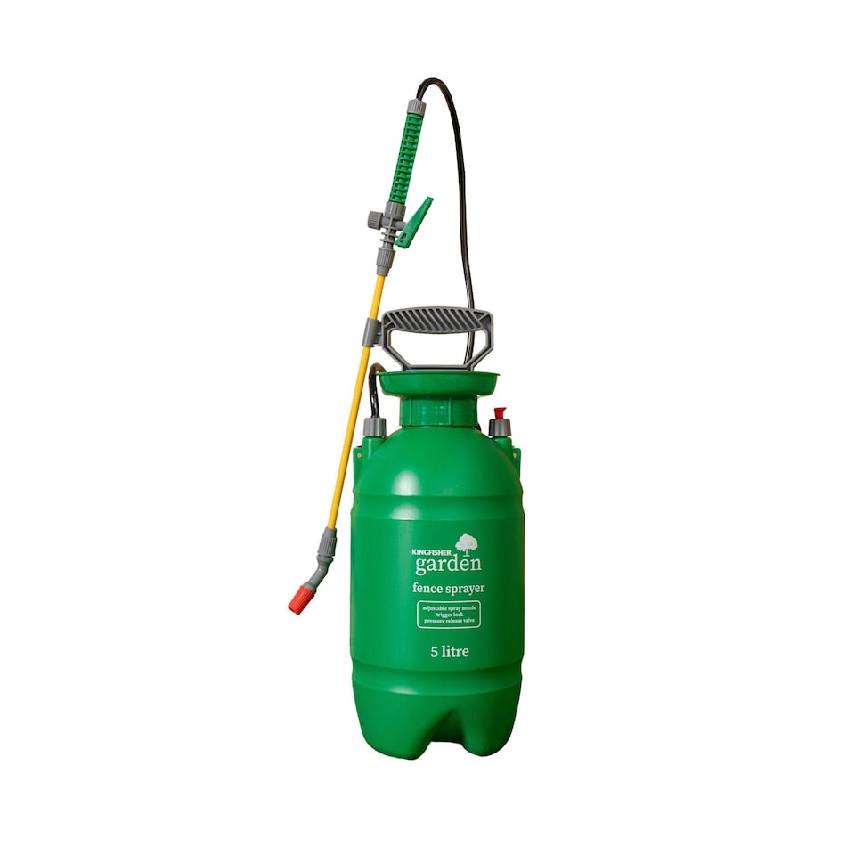 image 1 of 5 Litre Garden Fence Pressure Sprayer with Adjustable Spray Nozzle | Green | Green