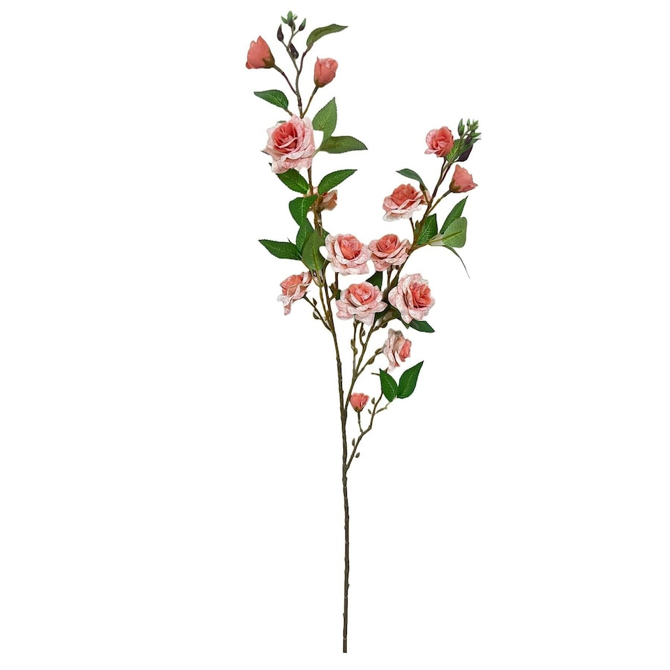 image 1 of Pack of 6 x 90cm Artificial Pink Rose Stem
