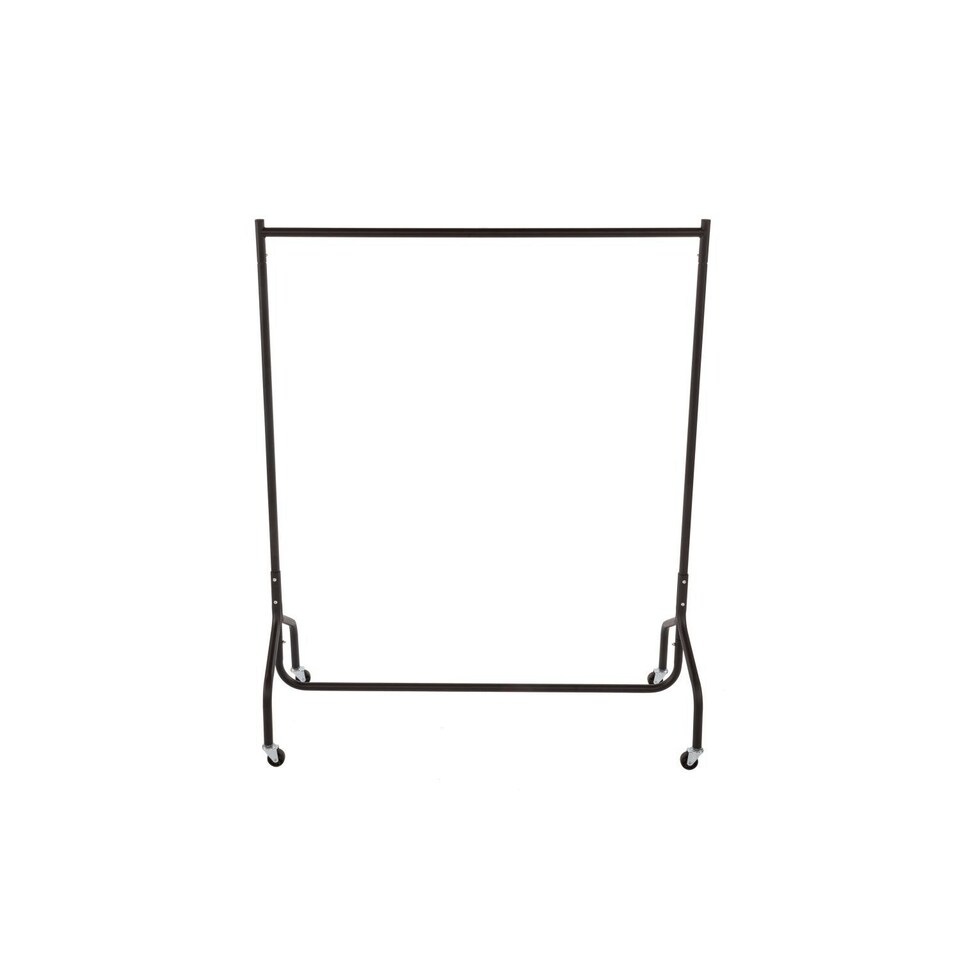 image 1 of Oypla 4ft Garment Clothes Rail Super Heavy Duty All Metal Black Black | One Size