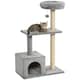 image 6 of PawHut Cat Tree Tower Indoor with Condo Sisal Scratch Post, 96cm Tall, Grey