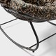 image 4 of OHS Printed Fleece Rocking Chair Upholstered Metal Frame Cushioned