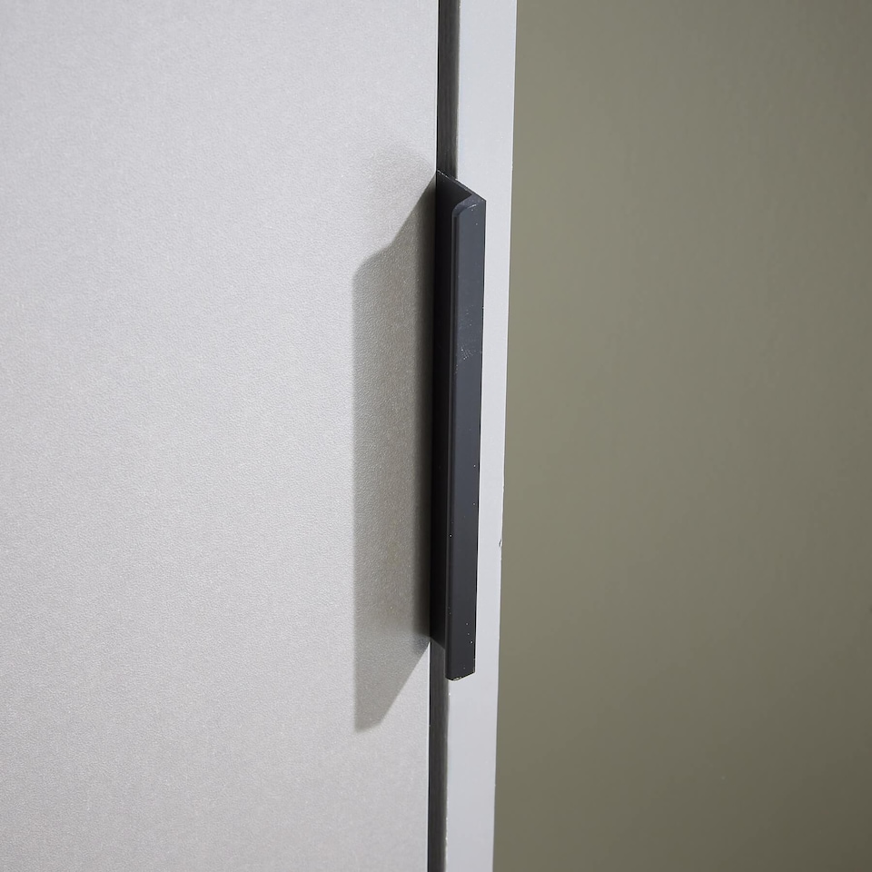 image 1 of Phoenix Wardrobe 1 Door Space Saving Bedroom Home Furniture Clothing Storage Unit | Grey