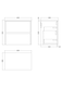 image 2 of Balterley Chartley Contemporary 2 Drawer Wall Hung Vanity Unit with Laminate Worktop, Metallic Slate, 600mm