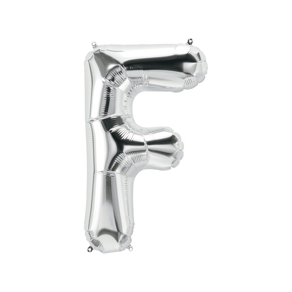 Realmax F Foil Balloon - Silver - One Size