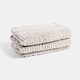 image 1 of OHS Tufted Arches Throw Teddy Fleece Blanket Winter Soft Warm Bedspread - 125 x 150cm | Grey | Stone