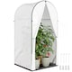 image 1 of Outsunny Mini Greenhouse, Small Greenhouse with PE Base, White | White | White