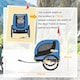 image 7 of PawHut Dog Bike Trailer Pet Cart Bike Carrier Travel with Hitch Coupler Blue