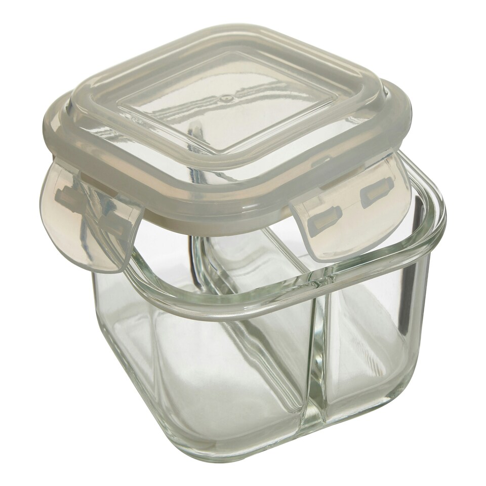 image 1 of Interiors by Premier 800ml Square Food Storage Container, BPA-Free PP White Lid Kitchen Food Storage Container, Food Containers