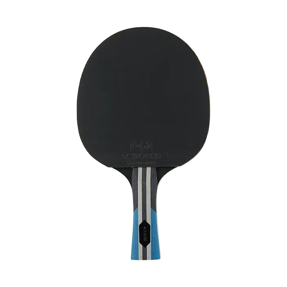 Lion Scirocco Table Tennis Bat - Blue/Black/White - One Size