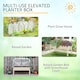 image 6 of Outsunny Raised Garden Bed with PE Cover Patio Elevated Wood Planter Box