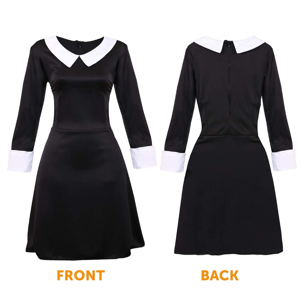image 1 of Gothic Midweek Daughter Black Dress | Black | 2XL