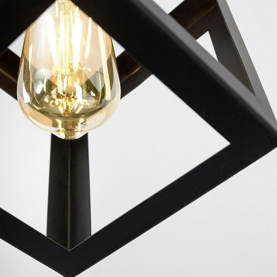 image 1 of ValueLights Eschor Puzzle Steampunk Cube Pendant Light Shade | Black