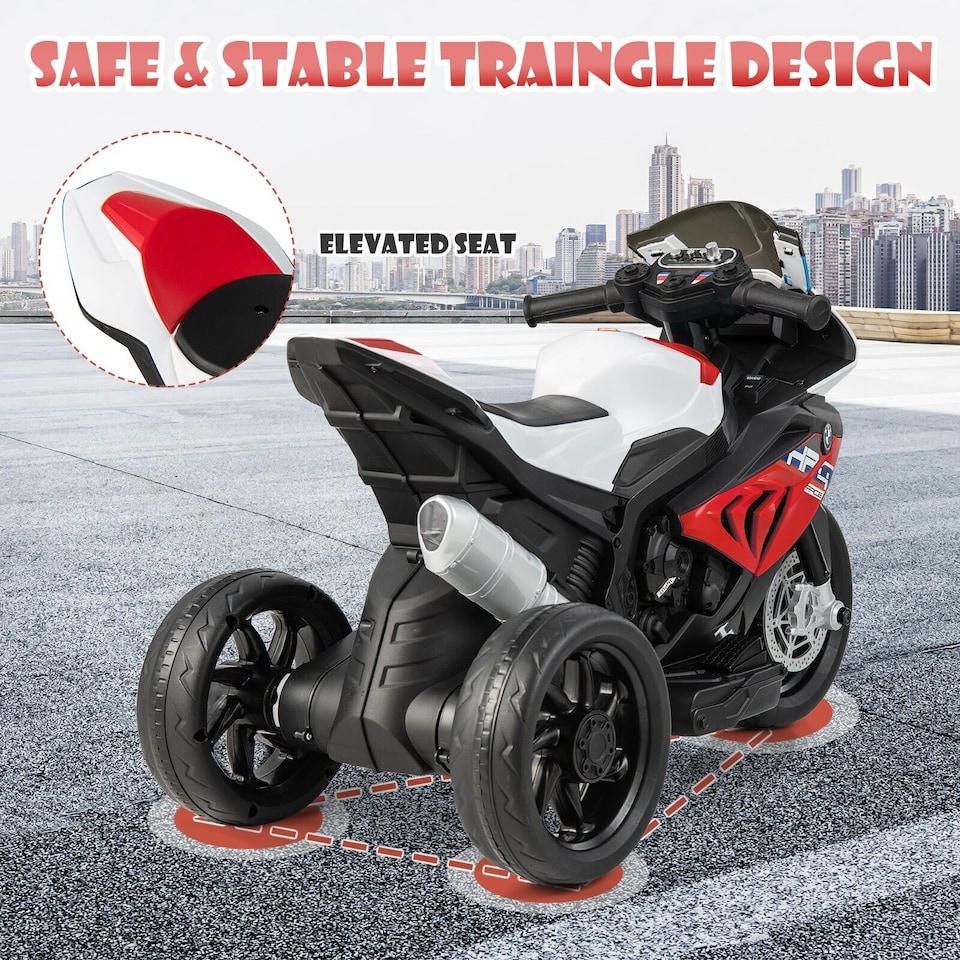 image 1 of COSTWAY 12V Kids Licensed BMW Battery Powered Electric Red