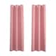 image 1 of Pink Eyelet Curtains - Thermal Blackout Curtains  - 66 x 84 Inch Drop - 2 Panel | Pink | One Size