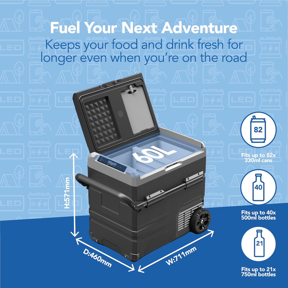 image 1 of Igenix IGBF03667B 60L Portable Drinks Fridge