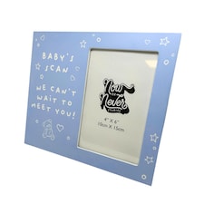 Widdop Gifts Blue Baby's Scan 'We Can't Wait To Meet You' Photo Frame