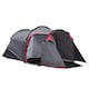 image 9 of Outsunny 3 Man Camping Tent with 2 Rooms Porch Vents Rainfly Weather-Resistant