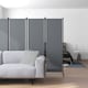 image 9 of Outsunny 4 Panel Folding Room Divider,Portable Privacy Panel for Garden | Grey | Dark Grey | 221L x 50W x 172Hcm | 1