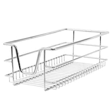 2 x KuKoo Kitchen Pull Out Storage Baskets – 300mm Wide Cabinet Silver