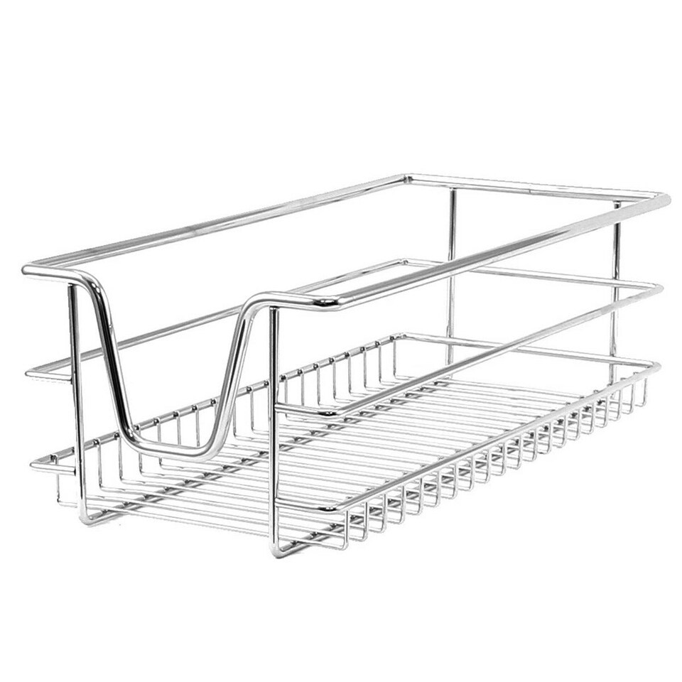 image 1 of 2 x KuKoo Kitchen Pull Out Storage Baskets – 300mm Wide Cabinet Silver