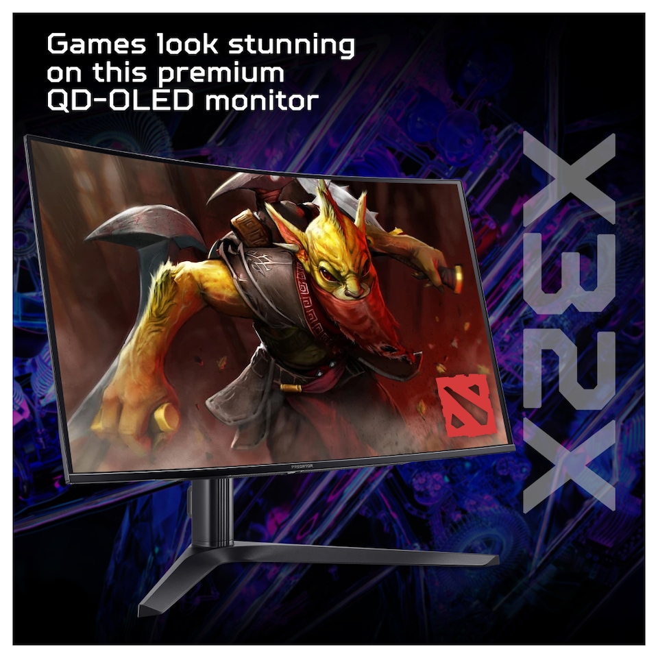 image 1 of Acer Predator X32X 31.5" Curved QD-OLED 4K UltraHD FreeSync 240Hz 0.03ms Monitor