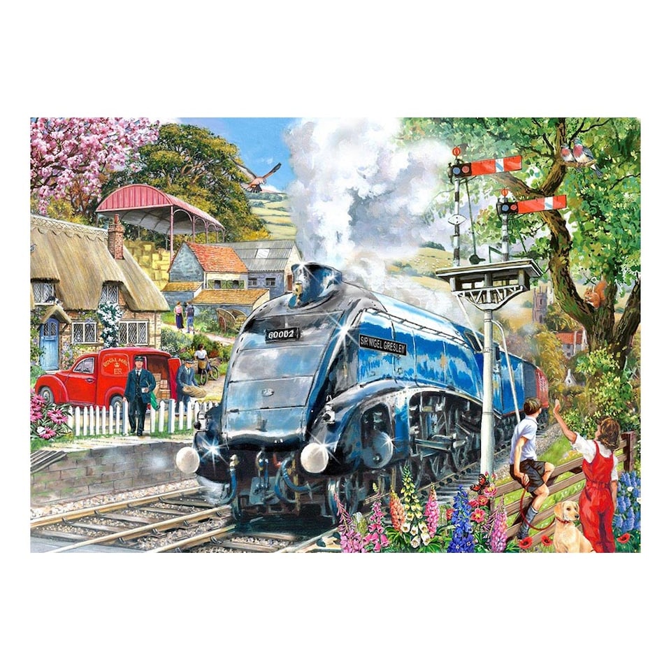 image 1 of Knight Train BIG 500 Piece Jigsaw Puzzle