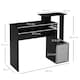 image 7 of HOMCOM Computer Desk with Sliding Keyboard Tray Storage Drawer Shelf Black