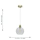 image 5 of First Choice Lighting Barnum Clear Glass Globe with Satin Brass Pendant Fitting Bronze | Clear